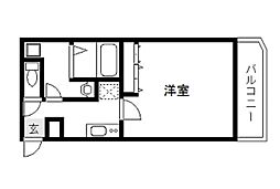 シュマンセプト神戸 1階1Kの間取り