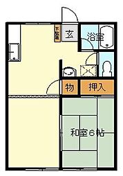 サンハイツ 2DKの間取図画像
