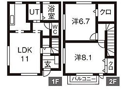メゾンパルク3 2LDKの間取図画像