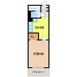 第三幸楽ビル 1DKの間取図画像