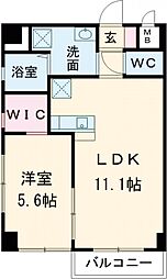 アルファビル 1LDKの間取図画像