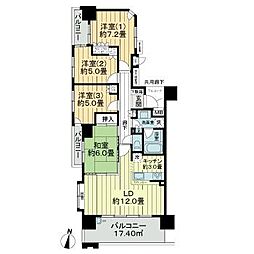 ナイスロイヤルタワー北四番丁 10階4LDKの間取り