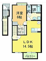 ファインプレイス2 1LDKの間取図画像