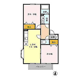 フォレステージ10 2LDKの間取図画像