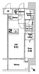 エンクレスト博多LIBERTY 1LDKの間取図画像