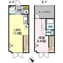 LAPiS目黒本町 1LDKの間取図画像