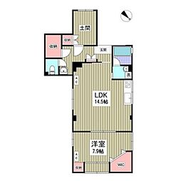 FLAT474ビル 1階1LDKの間取り