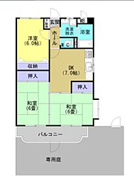 エクセルシャトー 3DKの間取図画像