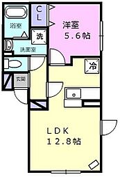 グランドソレイユ3 1LDKの間取図画像