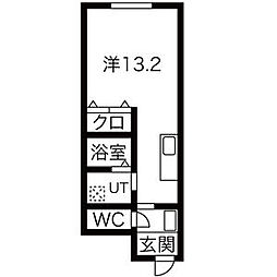 プレ・エトワール ワンルームの間取図画像