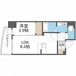 セレニテ天満橋アリア 1LDKの間取図画像