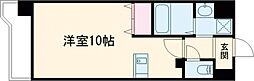 カーネリアン新屋敷 ワンルームの間取図画像