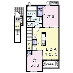 玉藻2 2LDKの間取図画像