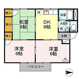 グリーンパーク井上 3DKの間取図画像