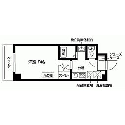 Fiore Saiin 5階1Kの間取り