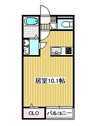 パサージュ南岩国 ワンルームの間取図画像