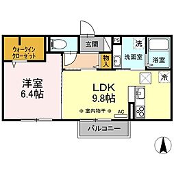 ラフィーネフジ 1LDKの間取図画像