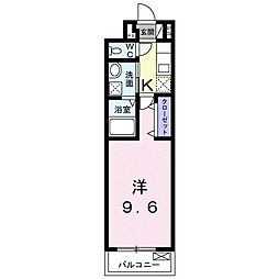 レストジェイ 1Kの間取図画像
