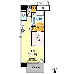 グランドソレイユ名駅 1LDKの間取図画像