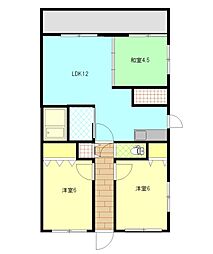 サンマルベージャ 3LDKの間取図画像
