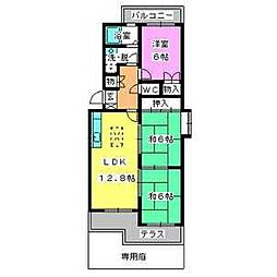ベレーザ旭ヶ丘 3LDKの間取図画像