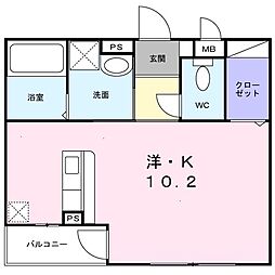 レジデンスN ワンルームの間取図画像