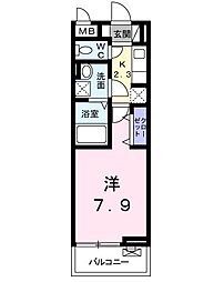 りあんふじみ野 1Kの間取図画像