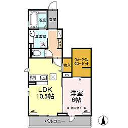 D-room寿 1LDKの間取図画像