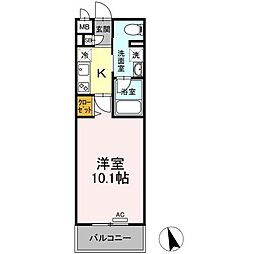 ニシコービルディング門司 1Kの間取図画像