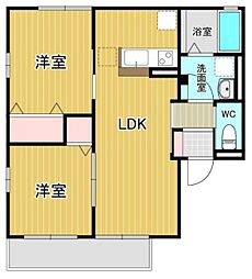 クレールソフィア 2LDKの間取図画像