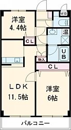 Lifeport松栄 2LDKの間取図画像