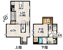 CB弥生ヴィレッタ 1LDKの間取図画像