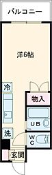 アメニティハイツ ワンルームの間取図画像