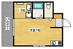 信和ビル 7階ワンルームの間取り