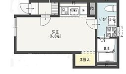 スカイコート小松島A ワンルームの間取図画像