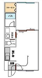 ピュアパレス栄町 5階1LDKの間取り
