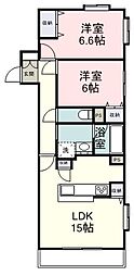 クラーロティエラ 2LDKの間取図画像