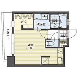 mina葵 1Kの間取図画像