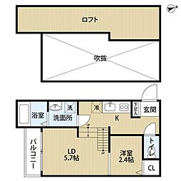 DearCourtK 1DKの間取図画像
