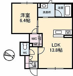 シャーメゾンソラーレ 1LDKの間取図画像