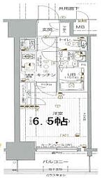 エスプレイス神戸ハーバーウエスト 10階1Kの間取り