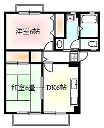 anB 2DKの間取図画像