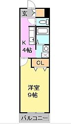 アイズヴィラアネックス 1Kの間取図画像