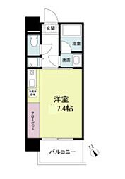 アーバングリーン神戸元町 9階ワンルームの間取り