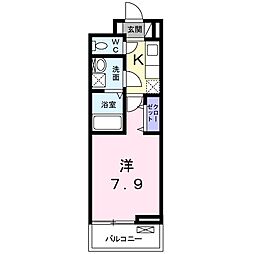メゾン・ド・プリュネ 1Kの間取図画像