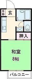ベル・メゾンC 1Kの間取図画像