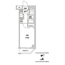 ラクラス荻窪 1Kの間取図画像