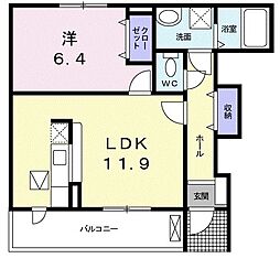 ファインイースト 1LDKの間取図画像