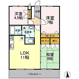ラーバンハイツ 3LDKの間取図画像
