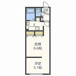 モデュロールナカジマコーエン2nd 1LDKの間取図画像